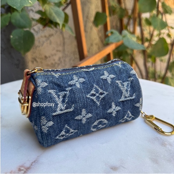 Louis Vuitton Vintage Y2K Monogram Denim Trousse Speedy Pouch - Picture 1 of 15